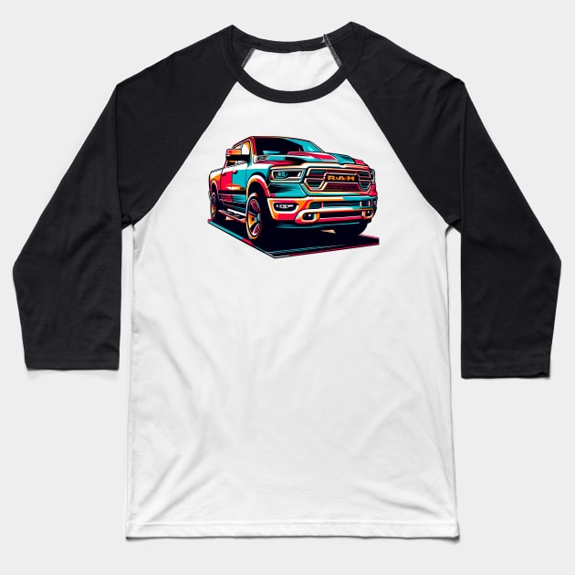 Dodge Ram 1500 Baseball T-Shirt by Vehicles-Art